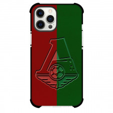 FC Lokomotiv Moscow Phone Case For iPhone and Samsung Galaxy Devices - FC Lokomotiv Moscow Logo Carving On Red Green Background