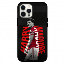 Harry Maguire Phone Case For iPhone and Samsung Galaxy Devices - Harry Maguire Side Portrait On Black Background
