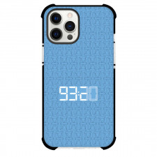 Manchester City F.C. Phone Case For iPhone and Samsung Galaxy Devices - Manchester City F.C. Famous 93:20 Pattern Art On Blue Background