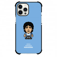 Diego Maradona Phone Case For iPhone and Samsung Galaxy Devices - Diego Maradona Chibi Art On Blue Background