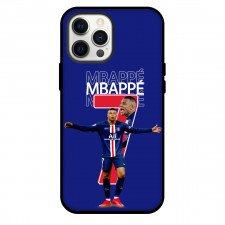 Kylian Mbappe Phone Case For iPhone and Samsung Galaxy Devices - Kylian Mbappe 7 Two Hand Spread Blue Background