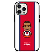 Kylian Mbappe Phone Case For iPhone and Samsung Galaxy Devices - Kylian Mbappe Chibi Art On Red White Background