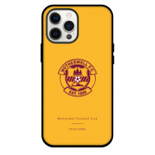 Motherwell F.C. Phone Case For iPhone and Samsung Galaxy Devices - Motherwell F.C. Logo On Orange Background