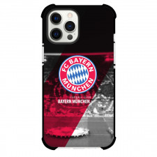 FC Bayern Munich Phone Case For iPhone and Samsung Galaxy Devices - FC Bayern Munich Logo Stripe Background