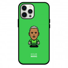 Keylor Navas Phone Case For iPhone and Samsung Galaxy Devices - Keylor Navas Chibi Art On Green Background