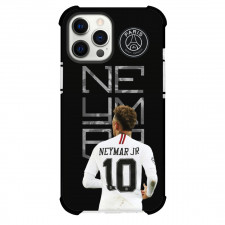 Neymar Jr Phone Case For iPhone and Samsung Galaxy Devices - Neymar Jr 10 PSG Logo Black Background