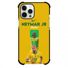 Neymar Jr Phone Case For iPhone and Samsung Galaxy Devices - Neymar Jr Brazil 10 Yellow Background