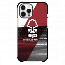 Nottingham Forest F.C. Phone Case For iPhone and Samsung Galaxy Devices - Nottingham Forest F.C. Logo Stripe Background