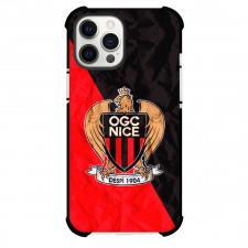OGC Nice Phone Case For iPhone and Samsung Galaxy Devices - OGC Nice Logo On Red Black Crinkle Background