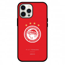 Olympiacos F.C. Phone Case For iPhone and Samsung Galaxy Devices - Olympiacos F.C. Logo On Red Background