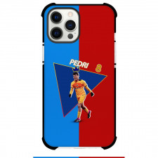 Pedri Phone Case For iPhone and Samsung Galaxy Devices - Pedri 8 King On Blue Red Background