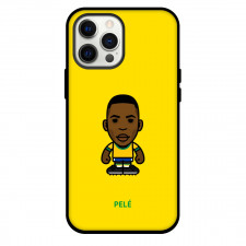 Pele Phone Phone Case For iPhone and Samsung Galaxy Devices - Pele Chibi Art On Yellow Background