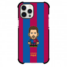 Gerard Piqué Phone Case For iPhone and Samsung Galaxy Devices - Gerard Piqué Chibi Art On Blue And Red Background