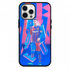Gerard Pique Phone Case For iPhone and Samsung Galaxy Devices - Gerard Pique Portrait Blue Red Background
