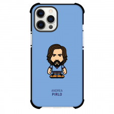 Andrea Pirlo Phone Case For iPhone and Samsung Galaxy Devices - Andrea Pirlo Chibi Art On Blue Background