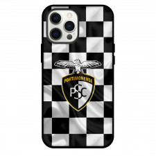 Portimonense S.C. Phone Case For iPhone and Samsung Galaxy Devices - Portimonense S.C. Logo On Chess Board Background