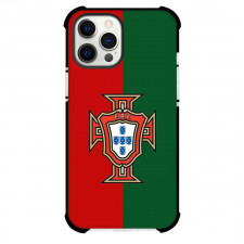Portugal National Football Team Phone Case For iPhone and Samsung Galaxy Devices - Portugal National Football Team Logo On Red Green Background