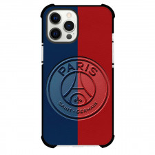 PSG Paris Saint Germain Phone Case For iPhone and Samsung Galaxy Devices - PSG Paris Saint Germain Logo Carving On Blue Red Background