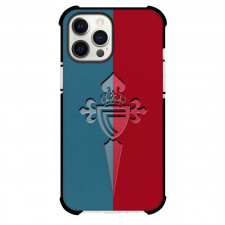 RC Celta de Vigo Phone Case For iPhone and Samsung Galaxy Devices - RC Celta de Vigo Logo On Blue Red Background