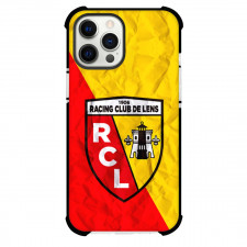 RC Lens Phone Case For iPhone and Samsung Galaxy Devices - RC Lens Logo On Red Yellow Crinkle Background