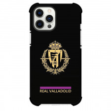 Real Valladolid CF Phone Case For iPhone and Samsung Galaxy Devices - Real Valladolid CF Logo On Black Background
