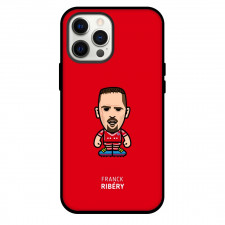 Franck Ribery Phone Case For iPhone and Samsung Galaxy Devices - Franck Ribery Chibi Art On Red Background
