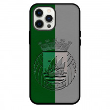 Rio Ave F.C. Phone Case For iPhone and Samsung Galaxy Devices - Rio Ave F.C. Logo Carving On Green Gray Background
