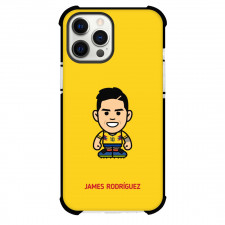 James Rodríguez Phone Case For iPhone and Samsung Galaxy Devices - James Rodríguez Chibi Art On Yellow Background