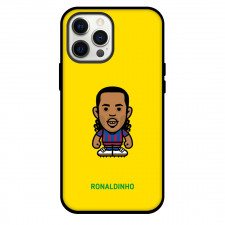 Ronaldinho Gaúcho Phone Case For iPhone and Samsung Galaxy Devices - Ronaldinho Gaúcho Chibi Art On Yellow Background