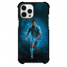 Ronaldinho Phone Case For iPhone and Samsung Galaxy Devices - Ronaldinho Running Blue Tiger Background