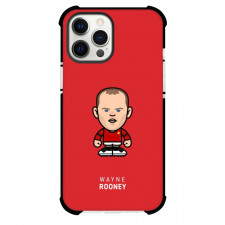 Wayne Rooney Phone Case For iPhone and Samsung Galaxy Devices - Wayne Rooney Chibi Art On Red Background