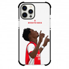Bukayo Saka Phone Case For iPhone and Samsung Galaxy Devices - Bukayo Saka 07 Praying Illustration