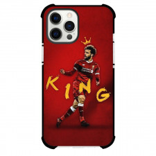 Mohamed Salah Phone Case For iPhone and Samsung Galaxy Devices - Mohamed Salah Egypt King On Red Background