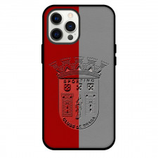 S.C. Braga Phone Case For iPhone and Samsung Galaxy Devices - S.C. Braga Logo Carving On Red Gray Background