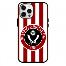 Sheffield United F.C. Phone Case For iPhone and Samsung Galaxy Devices - Sheffield United F.C. Logo On White Red Stripe Background