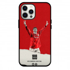 Ole Gunnar Solskjaer Phone Case For iPhone and Samsung Galaxy Devices - Ole Gunnar Solskjaer Signature Celebration 1999 Red Background