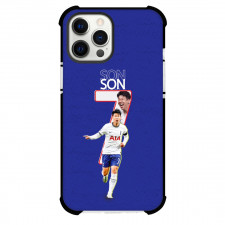 Son Heung-Min Phone Case For iPhone and Samsung Galaxy Devices - Son Heung-Min 7 Celebration Blue Background