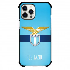 S.S. Lazio Phone Case For iPhone and Samsung Galaxy Devices - S.S. Lazio Logo On Blue Stripe Background