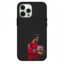 Trent Alexander-Arnold Phone Case For iPhone and Samsung Galaxy Devices - Trent Alexander-Arnold Holding Ball Portrait Black Background