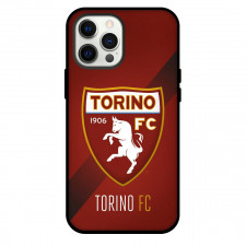Torino F.C. Phone Case For iPhone and Samsung Galaxy Devices - Torino F.C. Logo On Red Black Stripe Background