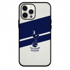 Tottenham Hotspur F.C. Phone Case For iPhone and Samsung Galaxy Devices - Tottenham Hotspur F.C. Logo On White Blue Stripe