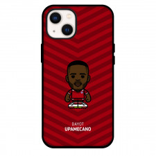 Dayot Upamecano Phone Case For iPhone and Samsung Galaxy Devices - Dayot Upamecano Chibi Art On Red Background