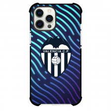 Valencia CF Phone Case For iPhone and Samsung Galaxy Devices - Valencia CF Logo On Blue Stripe Background