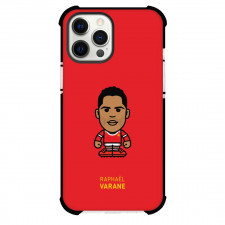 Raphaël Varane Phone Case For iPhone and Samsung Galaxy Devices - Raphaël Varane Chibi Art On Red Background