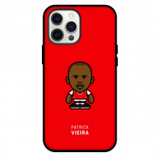 Patrick Vieira Phone Case For iPhone and Samsung Galaxy Devices - Patrick Vieira Chibi Art On Red Background