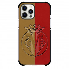 Villarreal CF Phone Case For iPhone and Samsung Galaxy Devices - Villarreal CF Logo Carving On Yellow Red Background