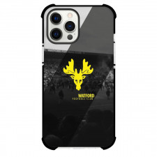 Watford F.C. Phone Case For iPhone and Samsung Galaxy Devices - Watford F.C. Logo Stripe Background