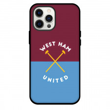 West Ham United F.C. Phone Case For iPhone and Samsung Galaxy Devices - West Ham United F.C. Logo On Blue Purple Background