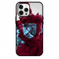 West Ham United F.C. Phone Case For iPhone and Samsung Galaxy Devices - West Ham United F.C. Logo On Blue Purple Wallpaper