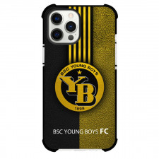 BSC Young Boys Phone Case For iPhone and Samsung Galaxy Devices - BSC Young Boys Logo Yellow Black Stripe Background